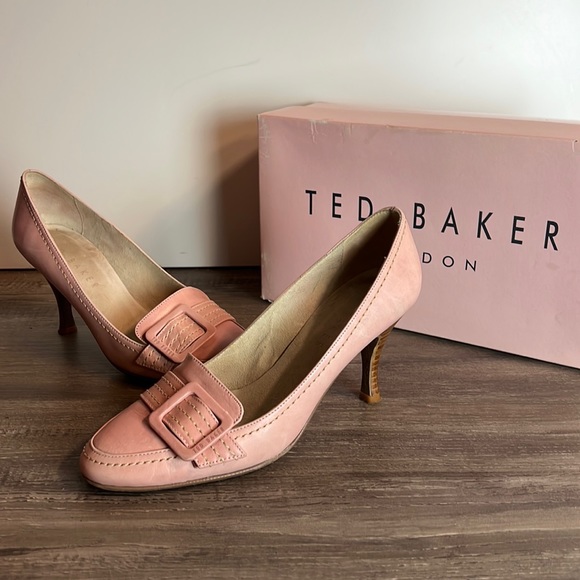 Ted Baker Shoes - Ted Baker Womens size EU 37/US 6.5-7 Suki classic high pink loafer heels
